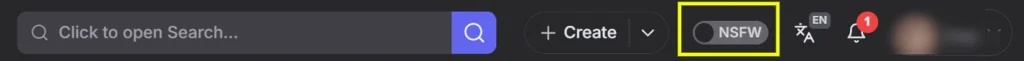GPTGirlfriend NSFW SFW button