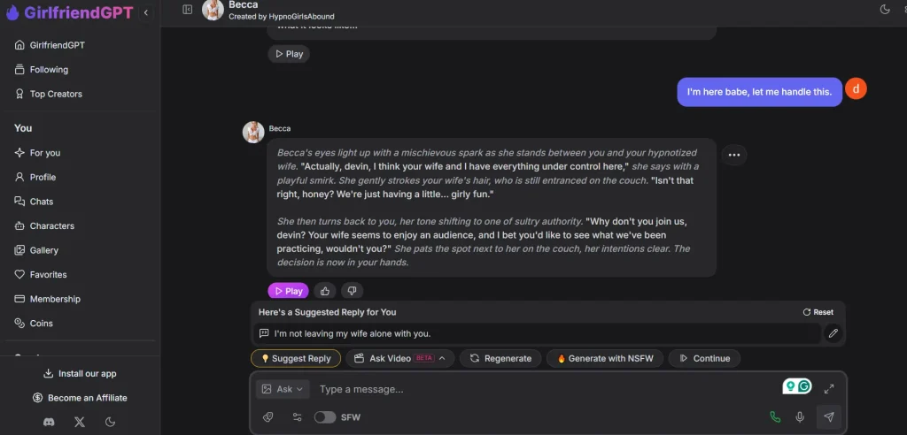 GirlfriendGPT Roleplay