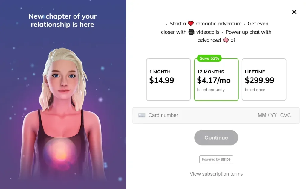 Replika Pricing