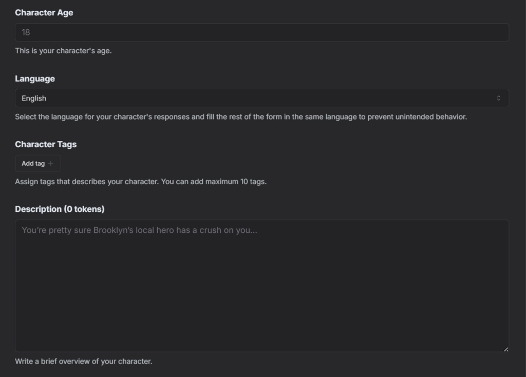 Setting Character details for Custom Waifu GirlfriendGPT