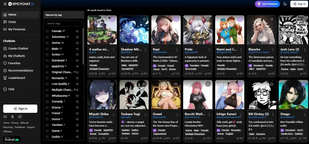 SpicyChat AI - AI Waifus