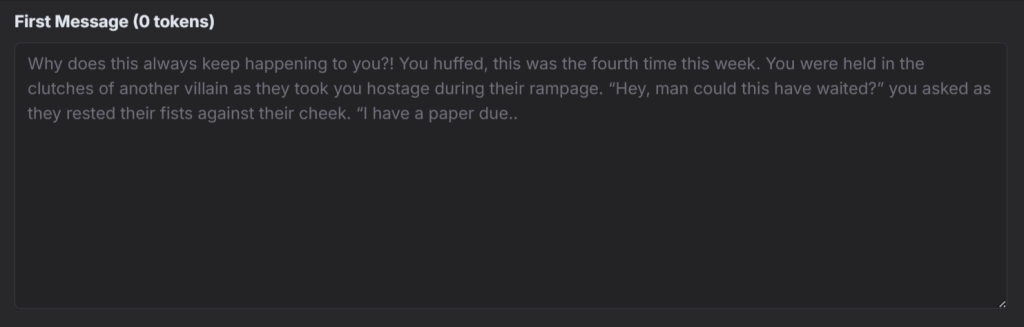 Writing first message to GirlfriendGPT Waifu